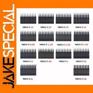 10PCS 900M-T Lead-Free Soldering Iron Tips Set