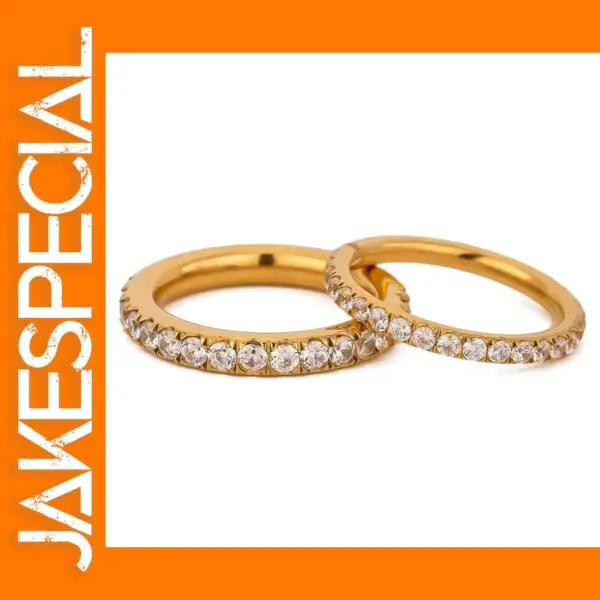 Elegant 18K Gold-Plated Stainless Steel Ring