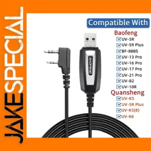 USB Programming Cable for Baofeng Radios