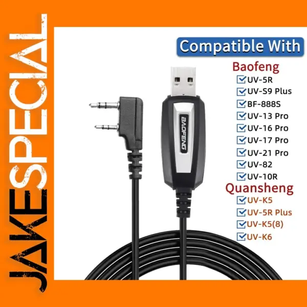 USB Programming Cable for Baofeng Radios