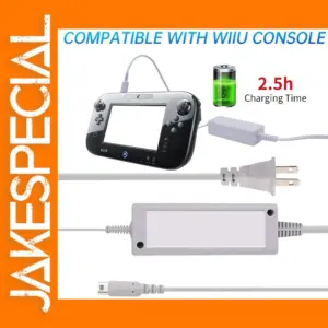 Wii U AC Charger with 6FT Cable