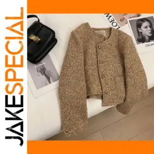 Vintage Tweed Jacket for Women Winter Blazer