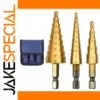 Titanium Plated Step Drill Bit Set 3pcs
