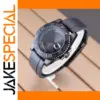 40mm Black Watch Case with Rubber Strap