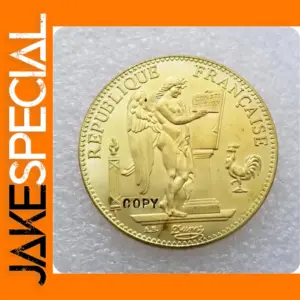 Gold Brass Replica 100 Francs Coin Copy