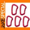 24KN Aluminum Climbing Carabiner - 2/5 Pack