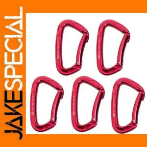 24KN Aluminum Climbing Carabiner - 2/5 Pack