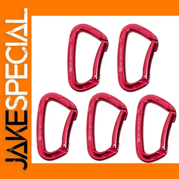24KN Aluminum Climbing Carabiner - 2/5 Pack
