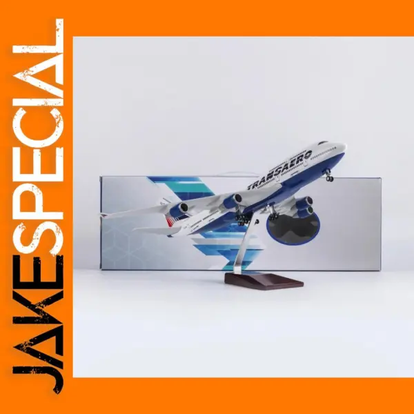 Transaero B747 Airplane Model Toy 1/150 Scale