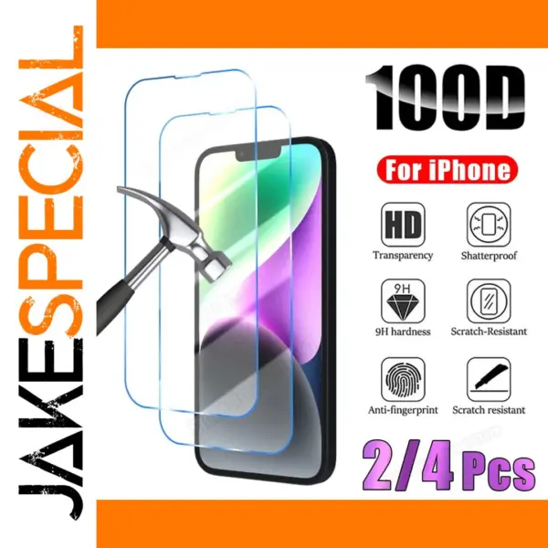 2PCS Tempered Glass Screen Protector for iPhone