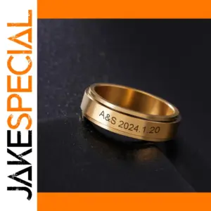 Personalized Stainless Steel Spinner Ring