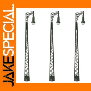 Evemodel 3pcs HO Scale 12cm LED Lamp Posts