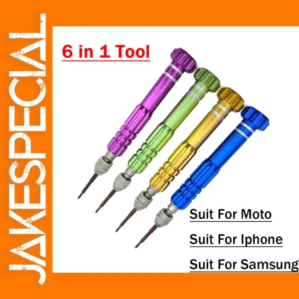 6-in-1 Phone Repair Screwdriver Kit for iPhone and Galaxy