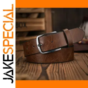 Unisex Retro PU Belt with Metal Buckle