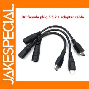 DC Power Adapter Cable 5.5x2.1mm to Micro/Mini/Type C