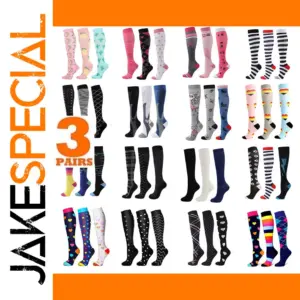 3 Pairs Compression Socks for Men and Women