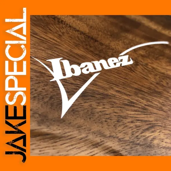 Ibanez Guitar Water Slide Decal Sticker White