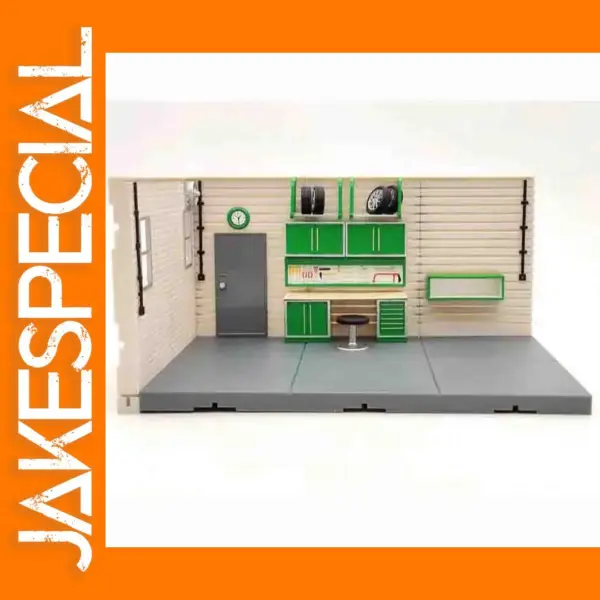 1/43 Scale Car Model Workshop Scene Display