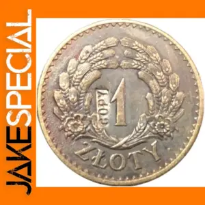 1928 Poland 1 Zloty Antique Coin Replica