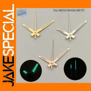 NH35/NH36/4R/7S Watch Hands Set Rose Gold Silver Green Luminescence