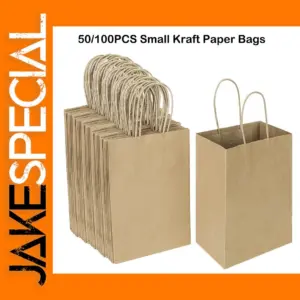 50/100PCS Small Kraft Paper Gift Bags