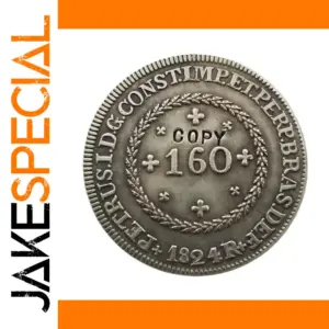 1824 Brazil 160 Reis Antique Coin Replica