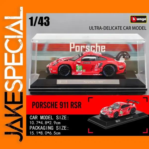 Bburago Porsche 911 RSR 1:43 Model Car