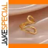 Irregular Stainless Steel Open Finger Ring