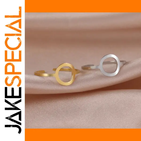 Minimalist Stainless Steel Round Ring for Women