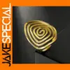 Geometric Stainless Steel Swirl Ring for Women
