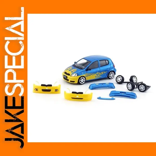 1998 Yaris Echo Vitz 1:64 Blue Diecast Model