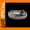 German WWII Style Engraved Metal Ring