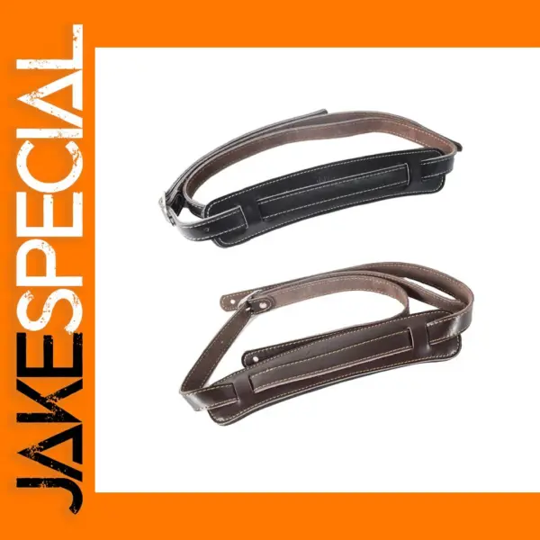 Leather Padded Guitar Strap Adjustable 130-152cm