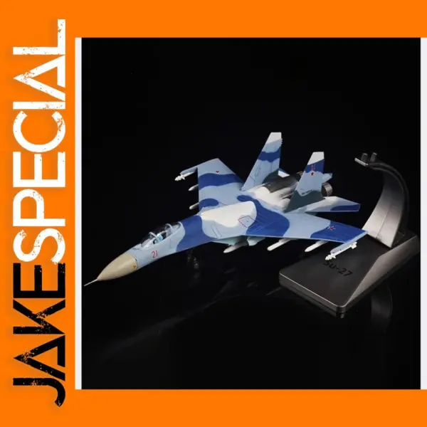 1:100 Scale Su-27 Diecast Model Aircraft