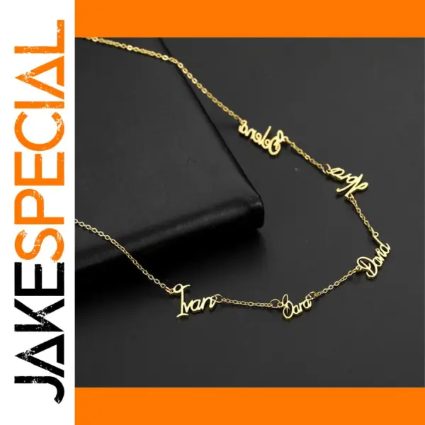 Personalized Name Pendant Necklace in Stainless Steel