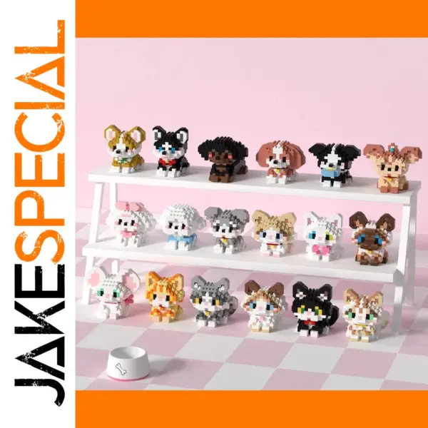 Cute Mini Pet Models Building Block Set