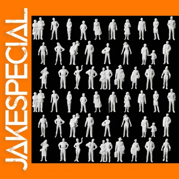 60pcs Unpainted 1:43 O Scale Figures