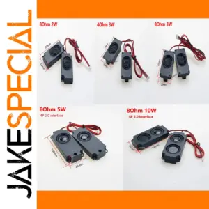 Portable Rectangle Computer Speakers 4Ω/8Ω, 3-10W