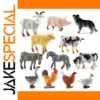 12-Piece Mini Farm Animal Figurines Set