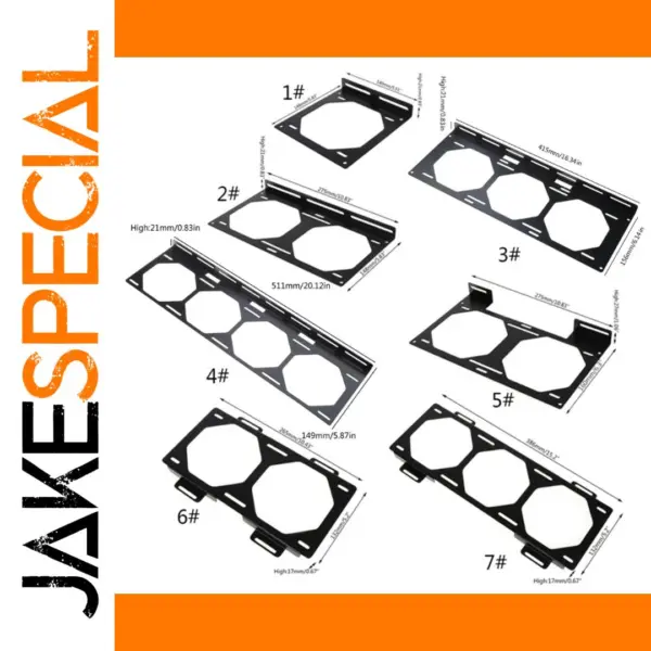12/14cm Aluminum Fan Radiator Mounting Bracket