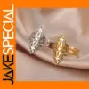 Vintage Stainless Steel Flower Ring for Women