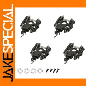 4pcs N Scale Model Railway Bogies with Couplers