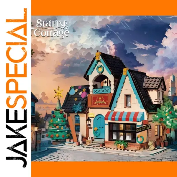 Starry Cottage Building Blocks Set for Kids