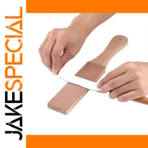 Wooden Handle Dual-Sided Razor Sharpening Strop