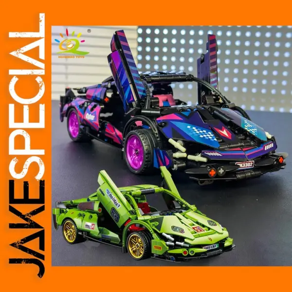 586PCS Pull Back Racing Car Building Blocks