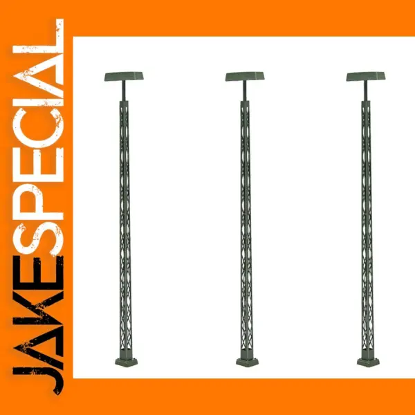 3pcs HO Scale Lattice Mast LED Lamps