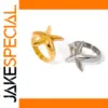 Stainless Steel Starfish Ring for Women