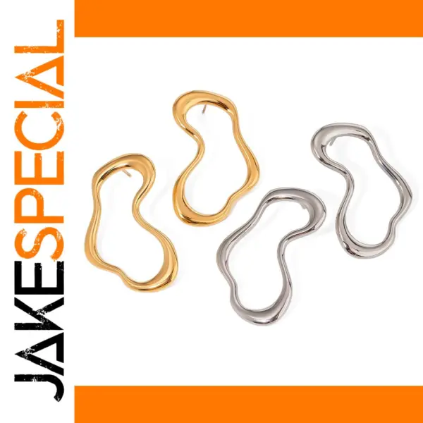 Irregular Stainless Steel Drop Earrings for Women