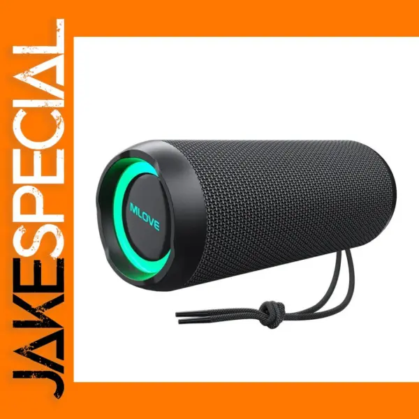 Outdoor Bluetooth Speaker with RGB Light, IPX7