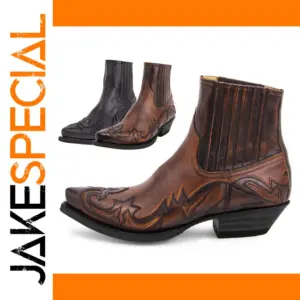 Western Cowboy Ankle Boots for Men and Women